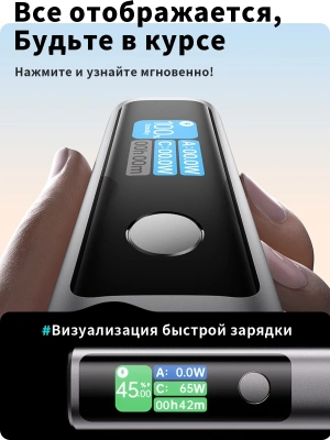 Мобильный аккумулятор Romoss PPU20 20000mAh QC/PD 130W 5A USB-A/2xUSB-C серебристый (1746859)