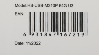 Флеш Диск Hikvision 64GB M210P Hiksemi HS-USB-M210P/64G/U3 USB3.0 черный