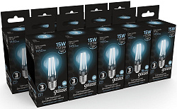 Лампа светодиодная Gauss Filament 102902215 15Вт цок.:E27 груша 220B св.свеч.бел.нейт. (упак.:1шт)