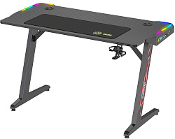 Стол игровой Cactus CS-GTZ-BK-RGB столешница ДСП черный каркас черный 127x76x63.5см
