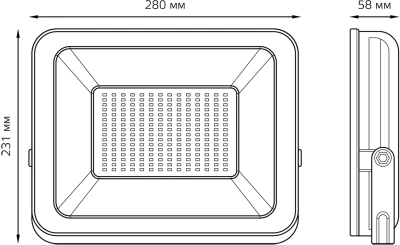 Прожектор уличный Gauss Elementary 613100150P светодиодный 150Втчерный