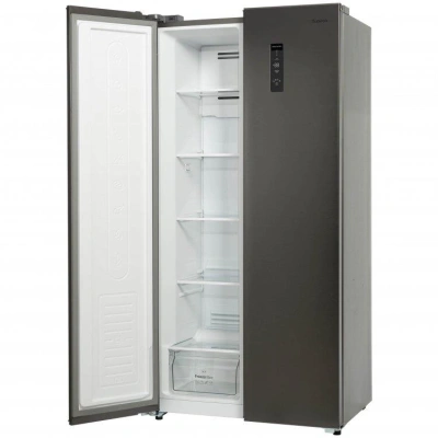 Холодильник Бирюса SBS 400 DI 2-хкамерн. нержавеющая сталь