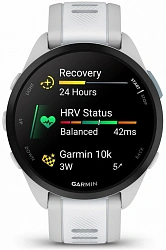 Смарт-часы Garmin Forerunner 165 30.4мм 1.2" AMOLED корп.серый рем.белый разм.брасл.:126-203мм (010-02863-21)