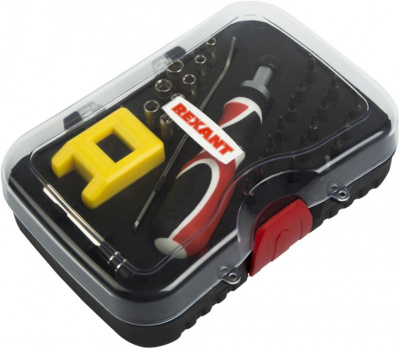 Набор отверток Rexant 12-4772 в компл.:28 предметов жесткий кейс