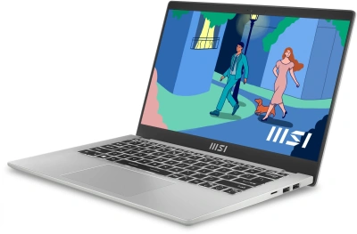 Ноутбук MSI Modern 14 C12MO-690RU Core i3 1215U 8Gb SSD256Gb Intel UHD Graphics 14" IPS FHD (1920x1080) Windows 11 Pro silver WiFi BT Cam (9S7-14J111-690)
