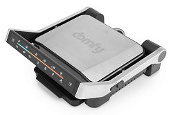 Электрогриль Domfy Metal DSM-EG703 2200Вт серебристый/черный