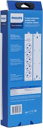 Сетевой фильтр Philips CHP2155BA/51 2м (5 розеток) черный (коробка)