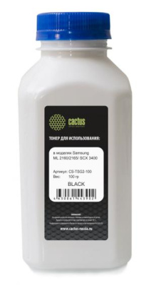 Тонер Cactus CS-TSG2-100 черный флакон 100гр. для принтера Samsung MLT-D101S/MLT-D111; Xerox 106R02773