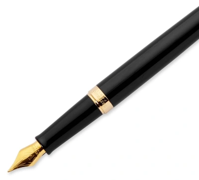 Ручка перьев. Waterman Hemisphere (CWS0920710) Matte Black GT F сталь нержавеющая подар.кор.