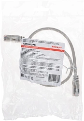 Патч-корд Rexant 02-0110-05 F/UTP RJ-45 вил.-вилка RJ-45 кат.5E 0.5м серый LSZH