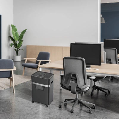 Шредер Cactus CS-SH-E5 (секр.P-4) фрагменты 12лист. 20лтр. скрепки скобы пл.карты