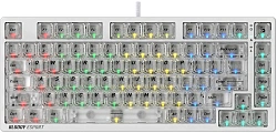 Клавиатура A4Tech MS76 белый USB Multimedia for gamer LED