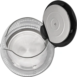 Чайник электрический Vitek VT-7004 1.8л. 1850Вт прозрачный/черный корпус: стекло/пластик