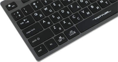 Клавиатура A4Tech Fstyler FBX50C черный USB беспроводная BT/Radio slim Multimedia (FBX50C GREY)