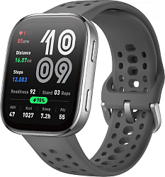 Смарт-часы Amazfit Bip 6 A2435 1.97" AMOLED корп.угольно-серый рем.серый разм.брасл.:130-195мм (6970100378191)