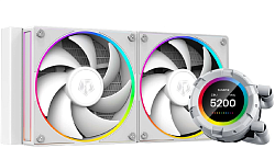 Система водяного охлаждения ID-Cooling SL240 ARGB Soc-AM5/AM4/1200/1700/1851 белый 4-pin 14-30dB Al+Cu LCD 300W Ret (SL240 WHITE)