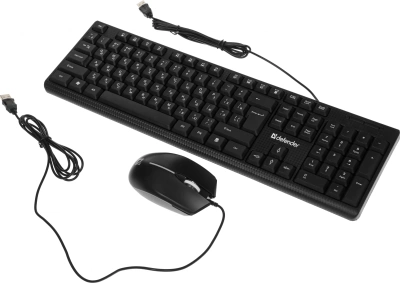 Клавиатура + мышь Defender Triumph C-991 клав:черный мышь:черный/красный USB Multimedia (45991)