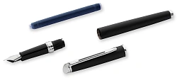 Ручка перьев. Waterman Hemisphere (S0920810) Matte Black CT F сталь нержавеющая подар.кор.