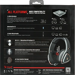 Наушники с микрофоном A4Tech Bloody MR720 черный мониторные BT/Radio оголовье (MR720 BLACK)