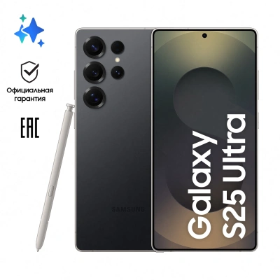 Смартфон Samsung SM-S938B Galaxy S25 Ultra 512Gb 12Gb черный титан моноблок 3G 4G 2Sim 6.9" 1440x3120 Android 15 200Mpix 802.11 a/b/g/n/ac/ax/be NFC GPS GSM900/1800 GSM1900 Protect
