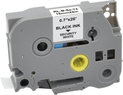 Картридж ленточный Cactus CS-TZESE4 TZe-SE4 черный на белом 18x8 для Brother PT-P700, P750W, P900W, P950W, D600VP, PT-2430PC, 2700VP, PT-E550WVP