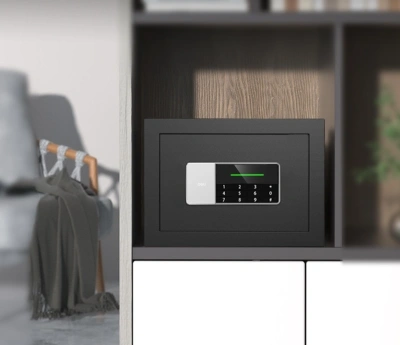 Сейф мебельный Deli ET550 взломостойкий встраиваемый 250x350x250мм электронный/ключевой