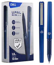 Ручка гелев. Deli Upal EG61-BL синий d=1мм син. черн.