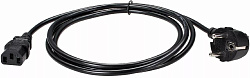 Кабель Premier 5-280L IEC C13 Евровилка угловой 1м (5-280L(0.75) 1.0) черный (Bulk)