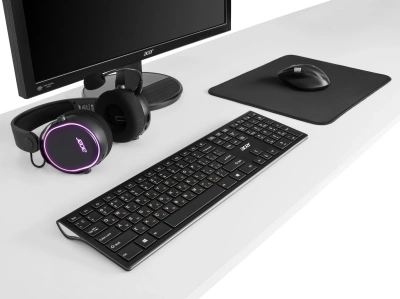 Клавиатура Acer OKR020 черный USB беспроводная slim Multimedia (ZL.KBDEE.004)