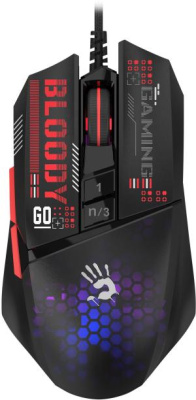 Мышь A4Tech Bloody W60 Max Mini черный/рисунок оптическая 12000dpi USB 9but