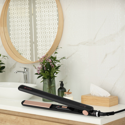 Выпрямитель Vitek VT-2317 32Вт черный макс.темп.:220С покрытие:керамико-турмалиновое