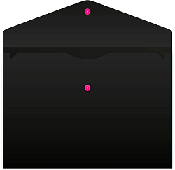 Конверт на кнопке Бюрократ Black Opal BLPK803A4/1 A4 пластик 0.18мм черный (упак.:4шт)