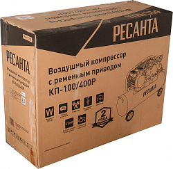 Компрессор поршневой Ресанта КП-100/400Р масляный 400л/мин 100л 2500Вт красный/черный