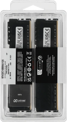 Память DDR4 4x32GB 3200MHz Kingston KF432C16BBK4/128 Fury Beast Black RTL Gaming PC4-25600 CL16 DIMM 288-pin 1.35В dual rank с радиатором Ret