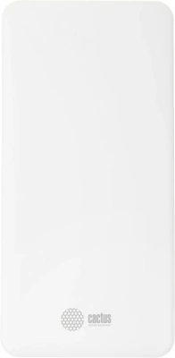Мобильный аккумулятор Cactus CS-PBFSKT-10000 10000mAh 10.5W 2.1A 2xUSB-A/USB-C белый