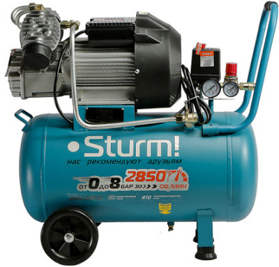 Компрессор поршневой Sturm! AC93250 масляный 410л/мин 50л 2400Вт синий/черный
