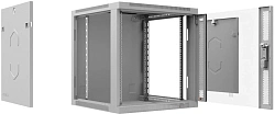 Шкаф коммутационный Cabeus (SH-05F-12U60/60-R) настенный 12U 600x600мм пер.дв.стекл 50кг RAL 7035 550мм 220град. 635мм IP20 сталь