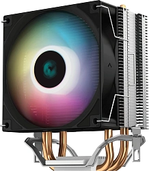 Устройство охлаждения(кулер) Deepcool AG300 LED RGB Soc-AM5/AM4/1200/1700/1851 черный 4-pin 18-31dB Al+Cu 150W 350gr Ret (R-AG300-BKLNMN-G)