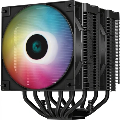 Устройство охлаждения(кулер) Deepcool AG620 Digital Bk ARGB Soc-AM5/AM4/1200/1700/1851 черный/белый 4-pin 29.4dB Al+Cu LCD 260W 1370gr Ret (R-AG620-BKADMN-G-2)