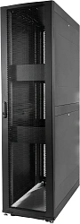 Шкаф серверный ЦМО (ШТК-СП-42.6.10-44АА-9005) напольный 42U 600x990мм пер.дв.перфор. 2 бок.пан. задн.дв.перфор. направл.под закл.гайки 1350кг черный 690мм 139кг 120град. 1950мм IP20 сталь