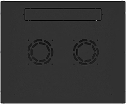 Шкаф коммутационный NTSS Lime (NTSS-WL9U5545GS-BL) настенный 9U 550x450мм пер.дв.стекл несъемн.бок.пан. 30кг черный 370мм 12кг 110град. 500мм IP20 сталь