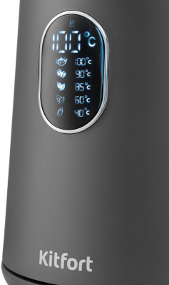 Чайник электрический Kitfort КТ-6115-2 1.5л. 1800Вт серый корпус: металл/пластик