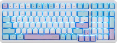 Клавиатура Acer OKW304 механическая белый USB Multimedia for gamer LED (ZL.KBDCC.01V)