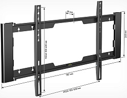 Кронштейн для телевизора Holder LCD-F6910-B черный 32"-70" макс.45кг настенный фиксированный