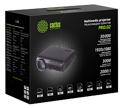 Проектор Cactus CS-PRO.02B.Full HD LCD 300Lm ANSI (1920x1080) 2000:1 ресурс лампы:30000часов 2xUSB typeA 2xHDMI 4.2кг
