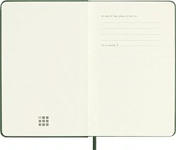 Блокнот Moleskine CLASSIC MM710K15 Pocket 90x140мм 192стр. линейка твердая обложка зеленый