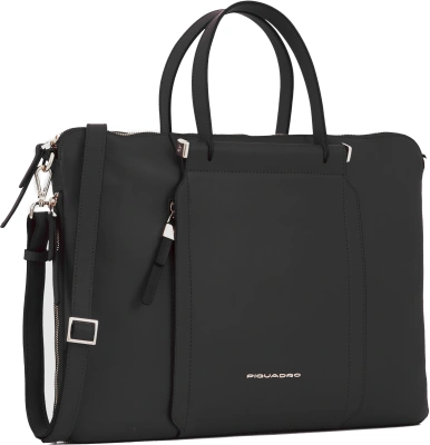 Сумка женская Piquadro Circle CA4021W92/N с отделением для ноутбука черный натур.кожа