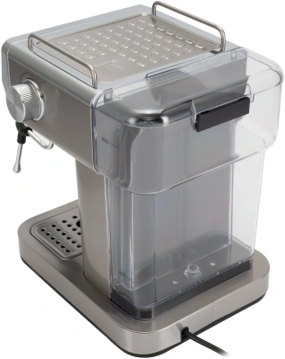 Кофеварка рожковая Hyundai HEM-4309 1350Вт серебристый/черный