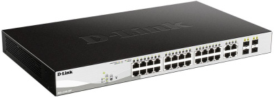 Коммутатор D-Link DGS-1210-28P/FL1A 28x1Гбит/с 4xКомбо(1000BASE-T/SFP) 24PoE 193W управляемый