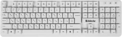 Клавиатура + мышь Defender Milan C-992 клав:белый мышь:белый/красный USB беспроводная Multimedia (45994)